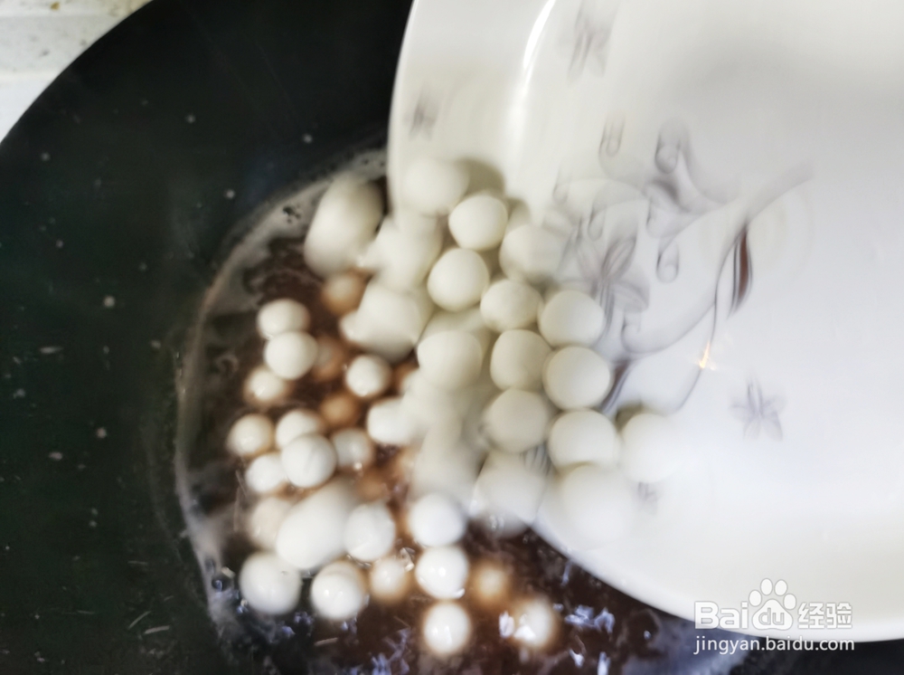 不费事做蜜豆桂花圆子