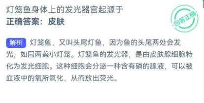 灯笼鱼身体上的发光器官起源于神奇海洋2.10答案