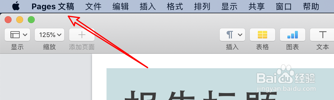 mac Page文稿怎么设置默认缩放比例？