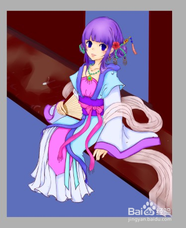 SAI绘画古装全过程 超详细