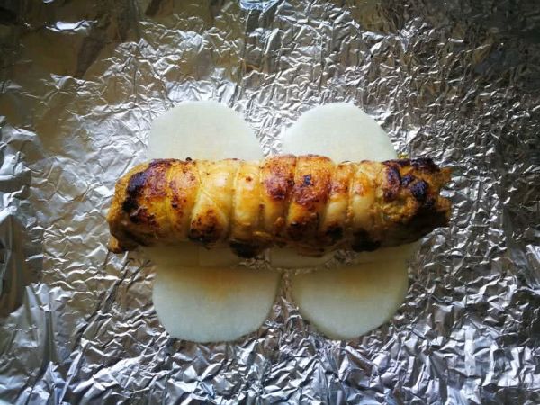 咖喱雪梨烤鸭腿