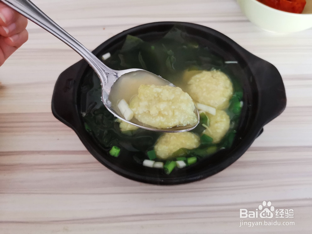 超级过瘾的扇贝丸芥菜汤