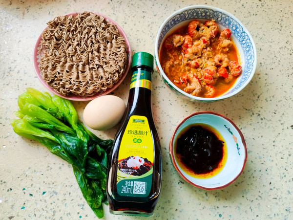 捞汁虾尾荞麦面