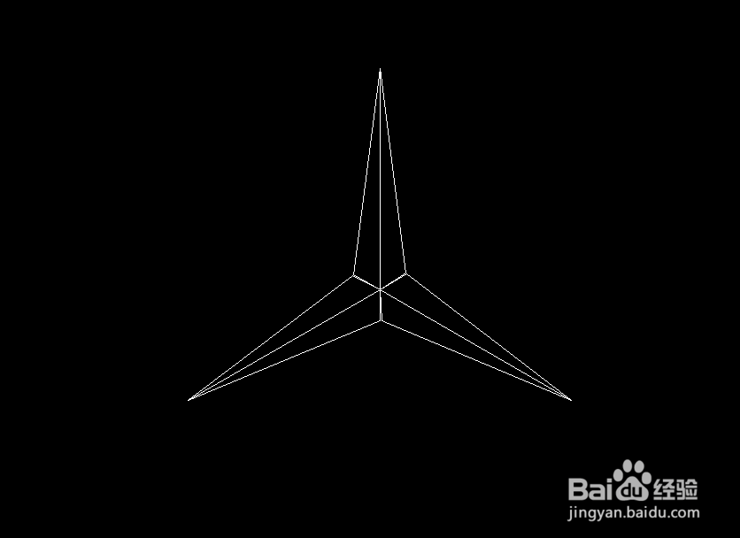 奔驰标志一笔画怎么画