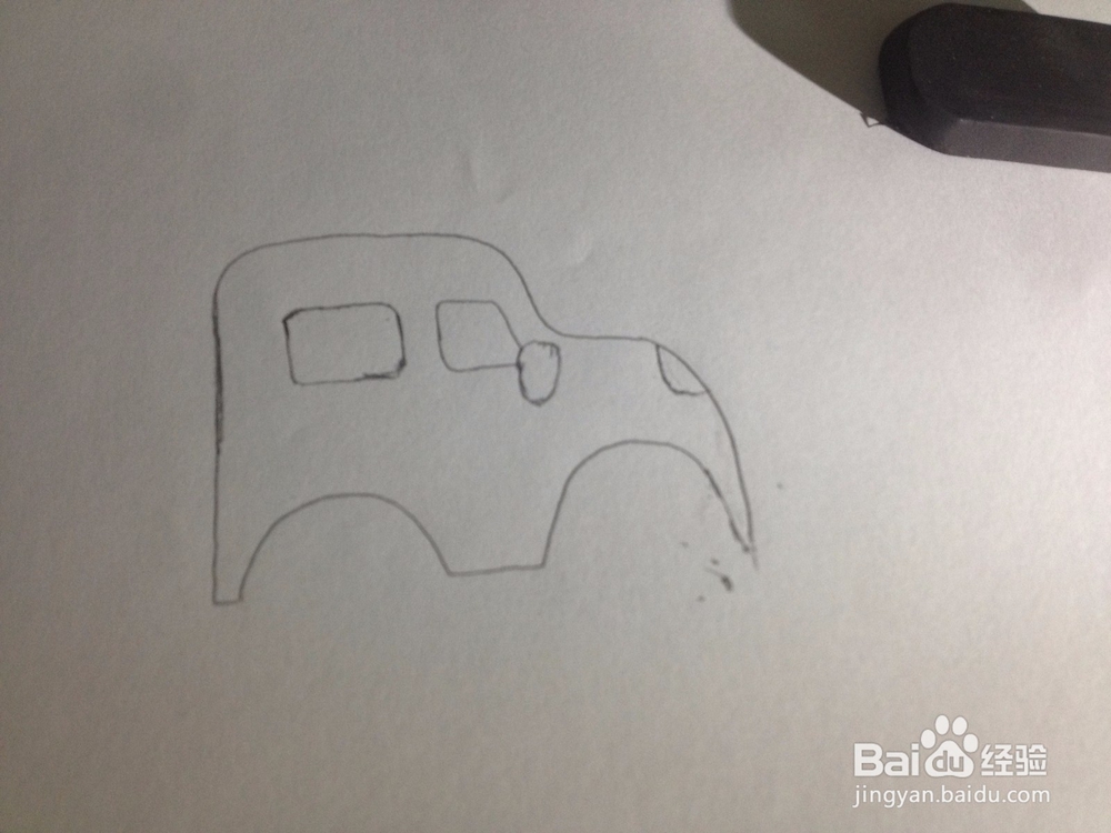 简笔画-小吉普车