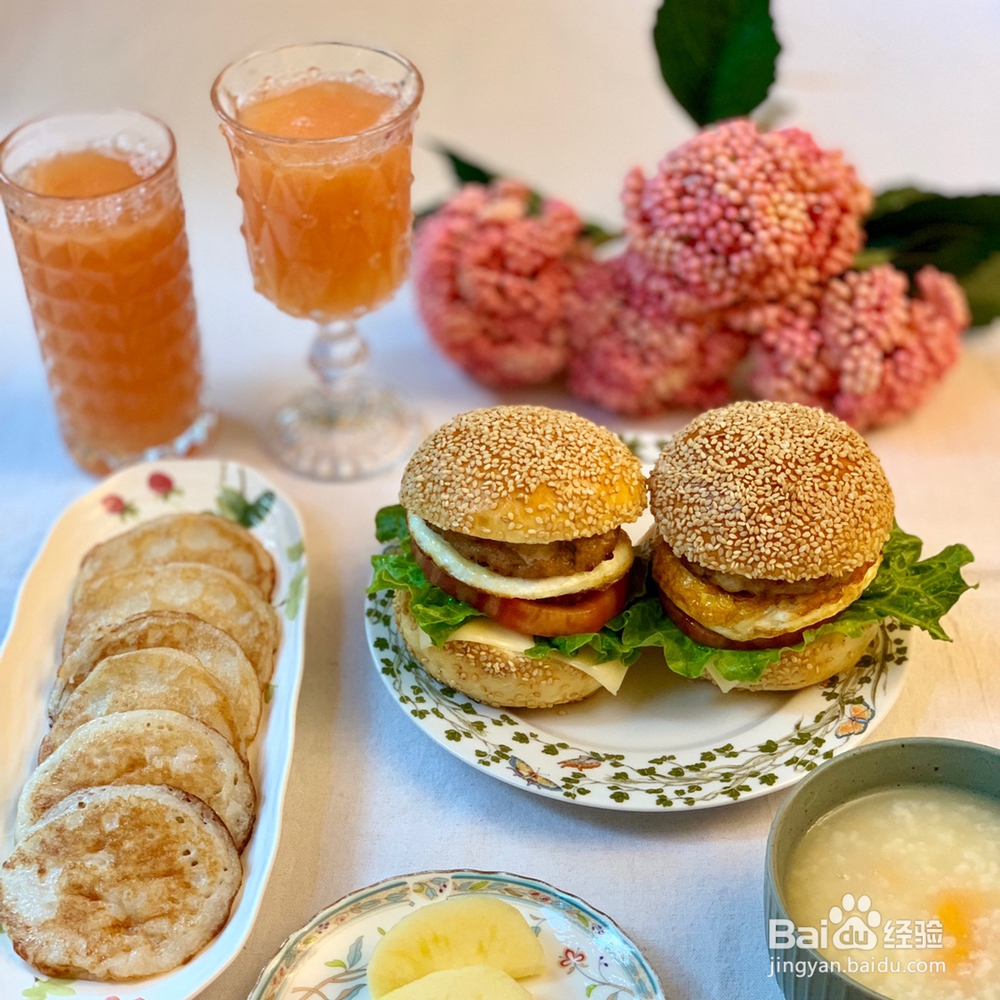 糕点小美汉堡坯的教程