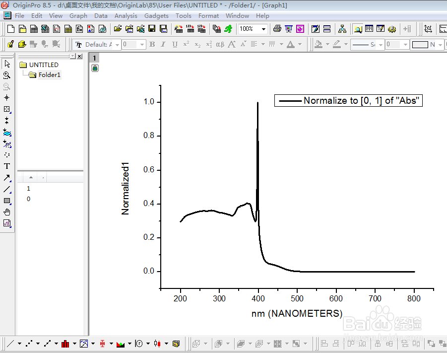用Origin软件归一化