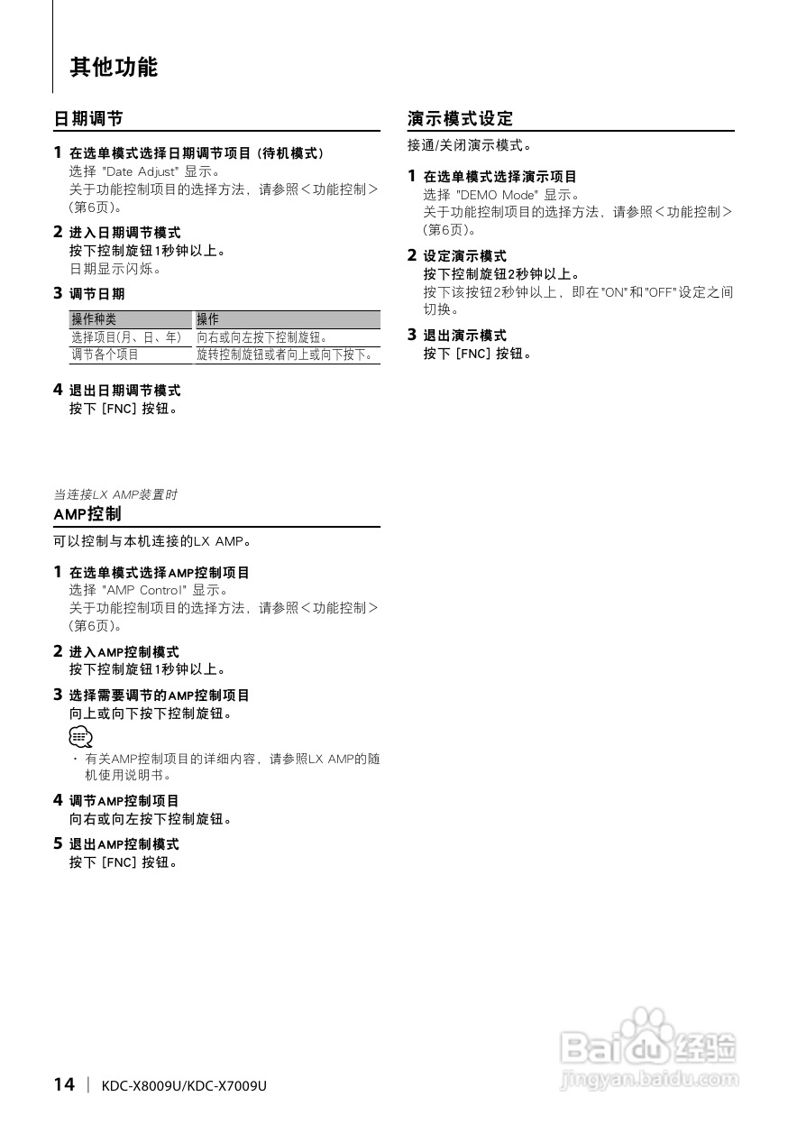KENWOOD CD接收机KDC-X8009U/X7009U 使用说明书:[1]