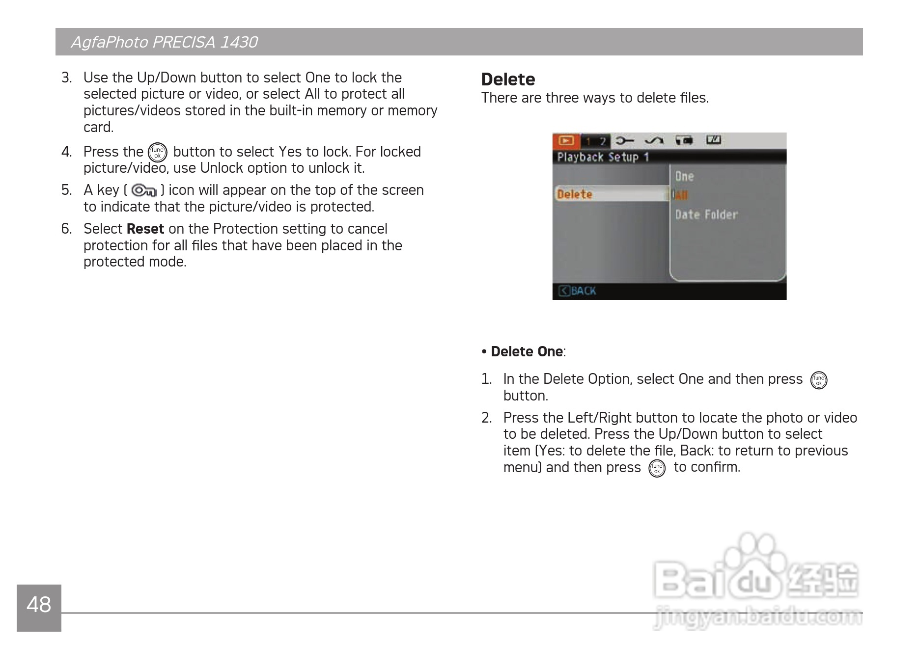 爱克发AgfaPhoto PRECISA 1430数码相机使用说明书:[6]