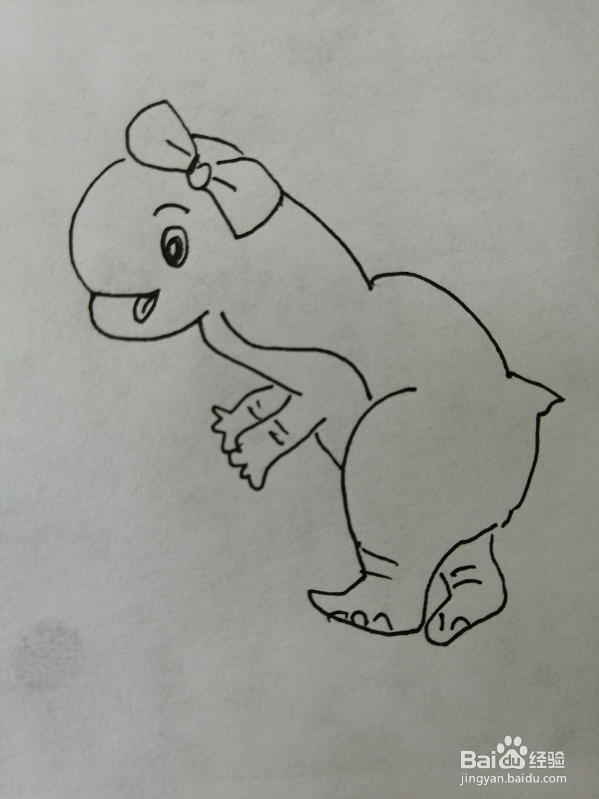 可爱的小恐龙怎么画