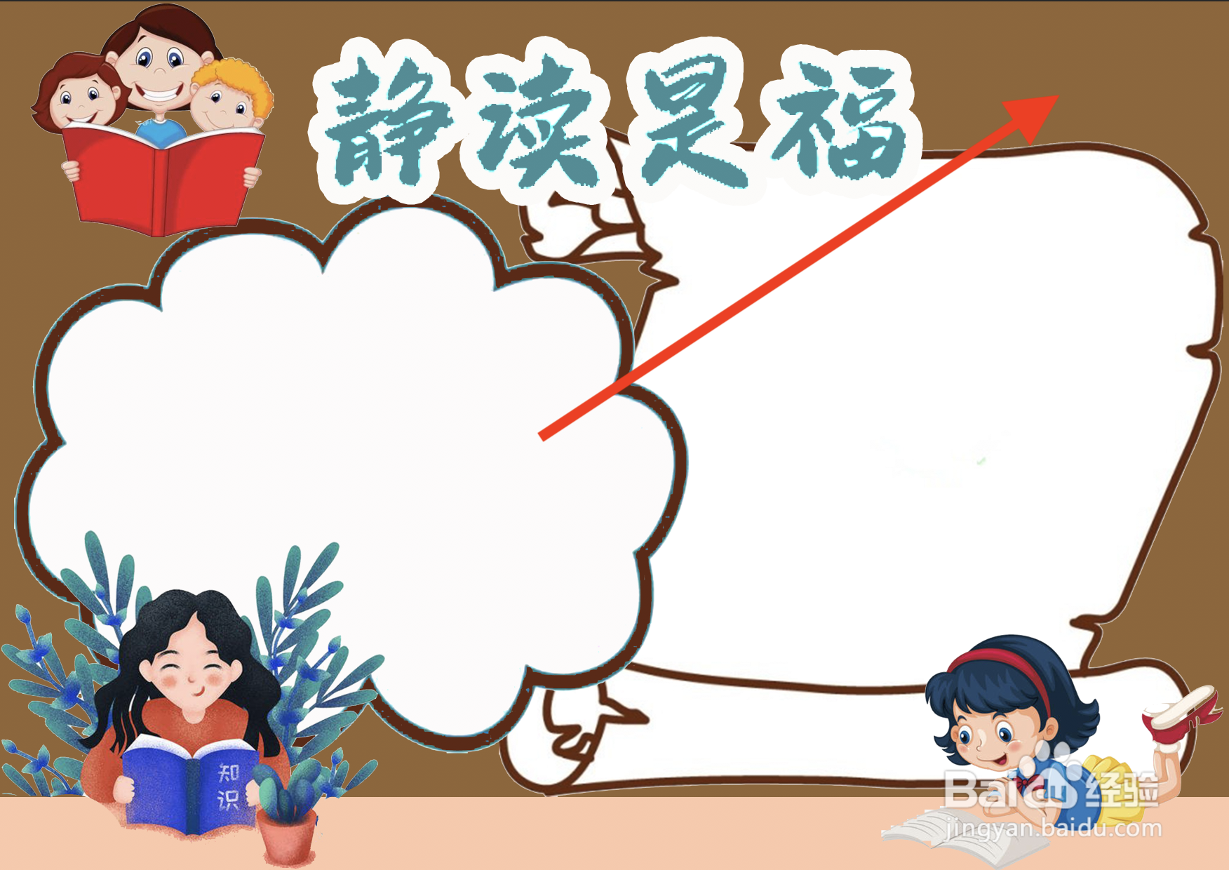 静读是福手抄报