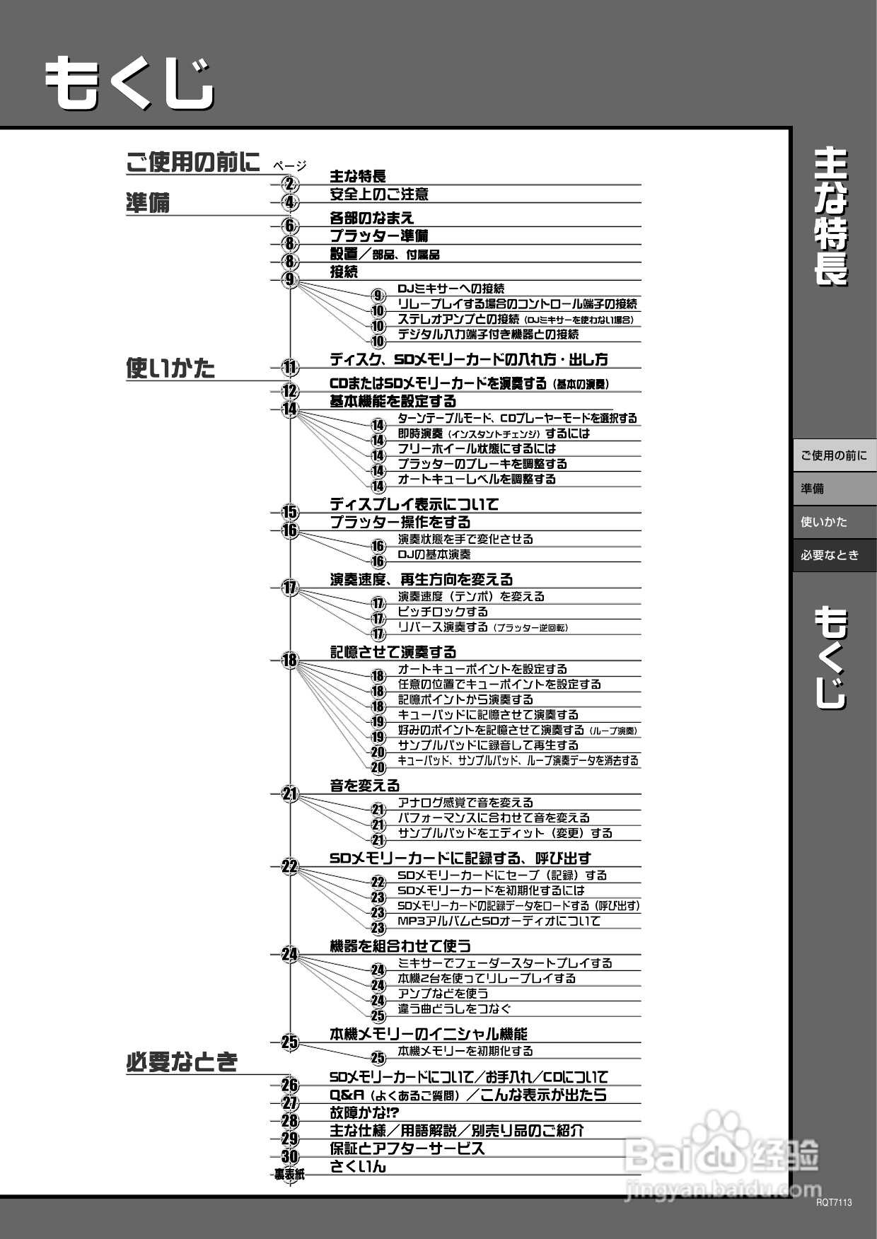 Technics SL-DZ1200 DJ CD播放机説明书:[1]