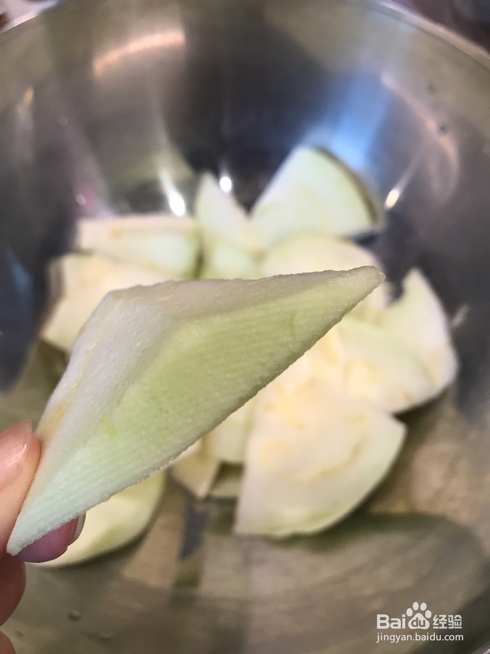 做虾仁烧茄子少油版的教程