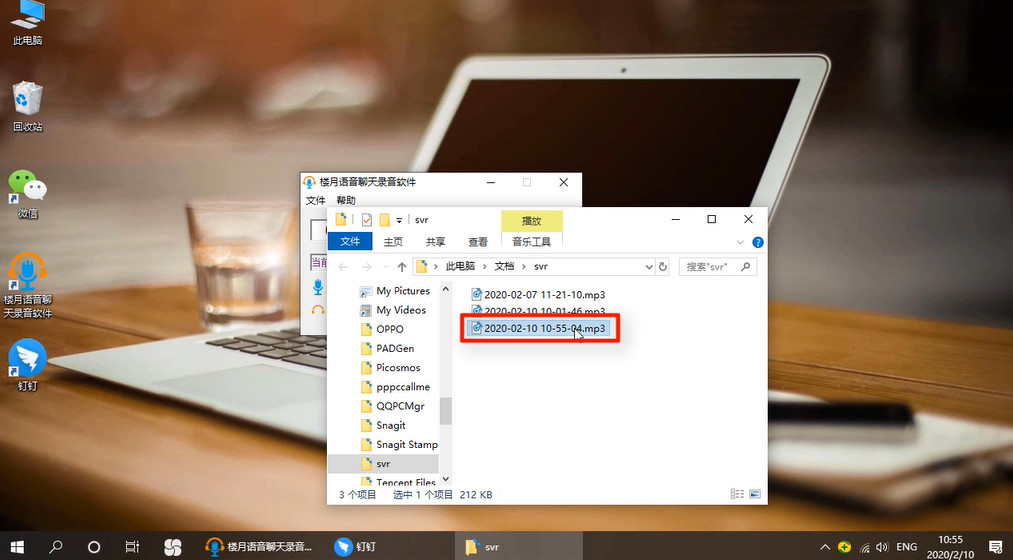 阿里钉钉语音视频聊天怎么录音