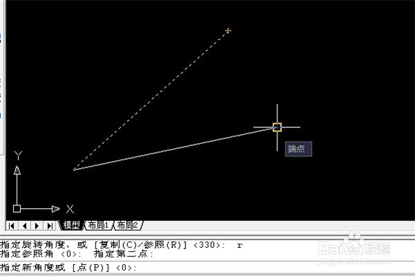 cad使用技巧之旋转、复制旋转、参照旋转