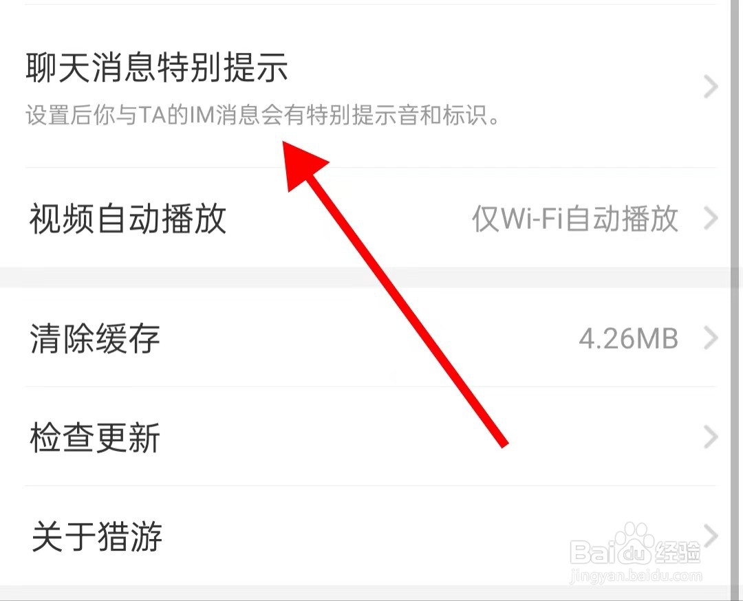 猎游聊天消息特别提示在哪里查看