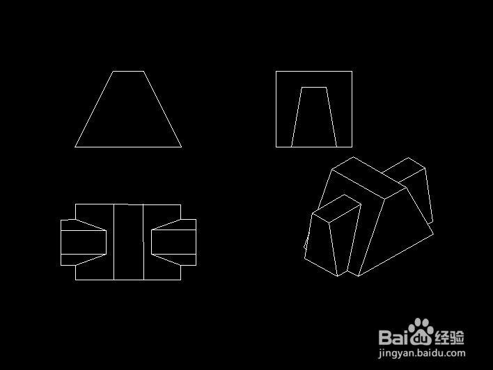 给出两面投影怎么画第三个面