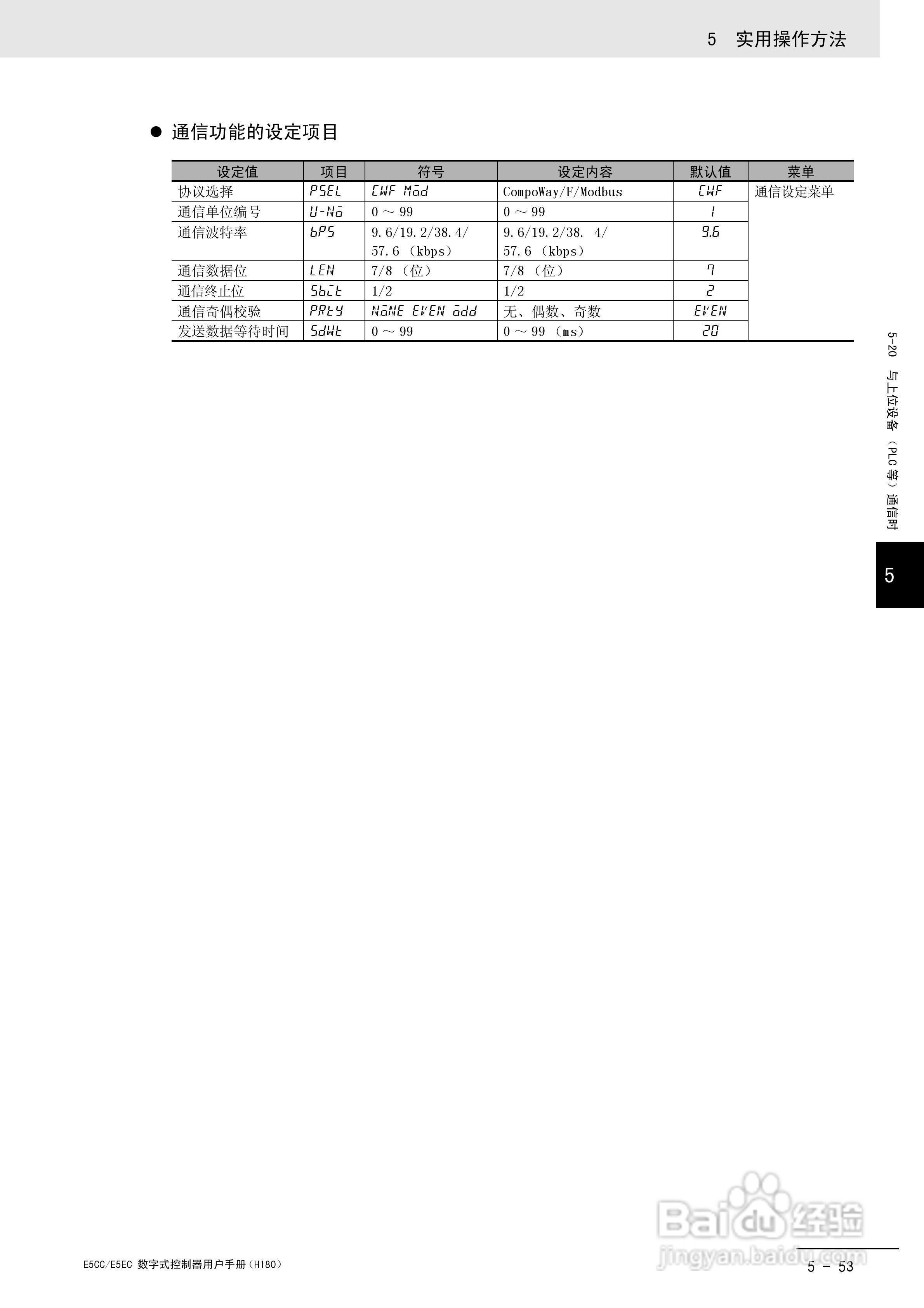 欧姆龙温控器E5CC-E5EC操作手册:[18]