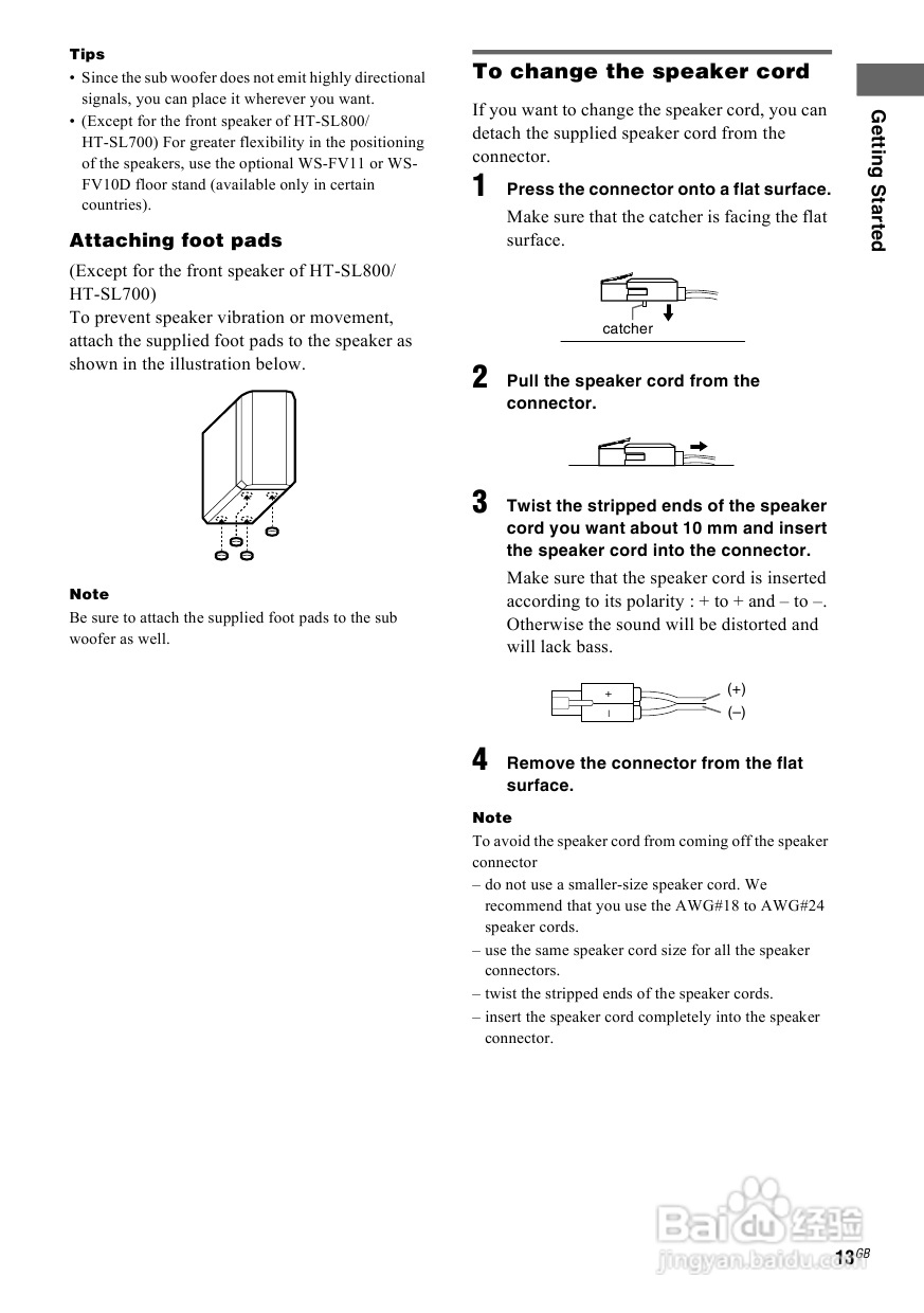 索尼HT-SL600家庭影院使用说明书:[1]