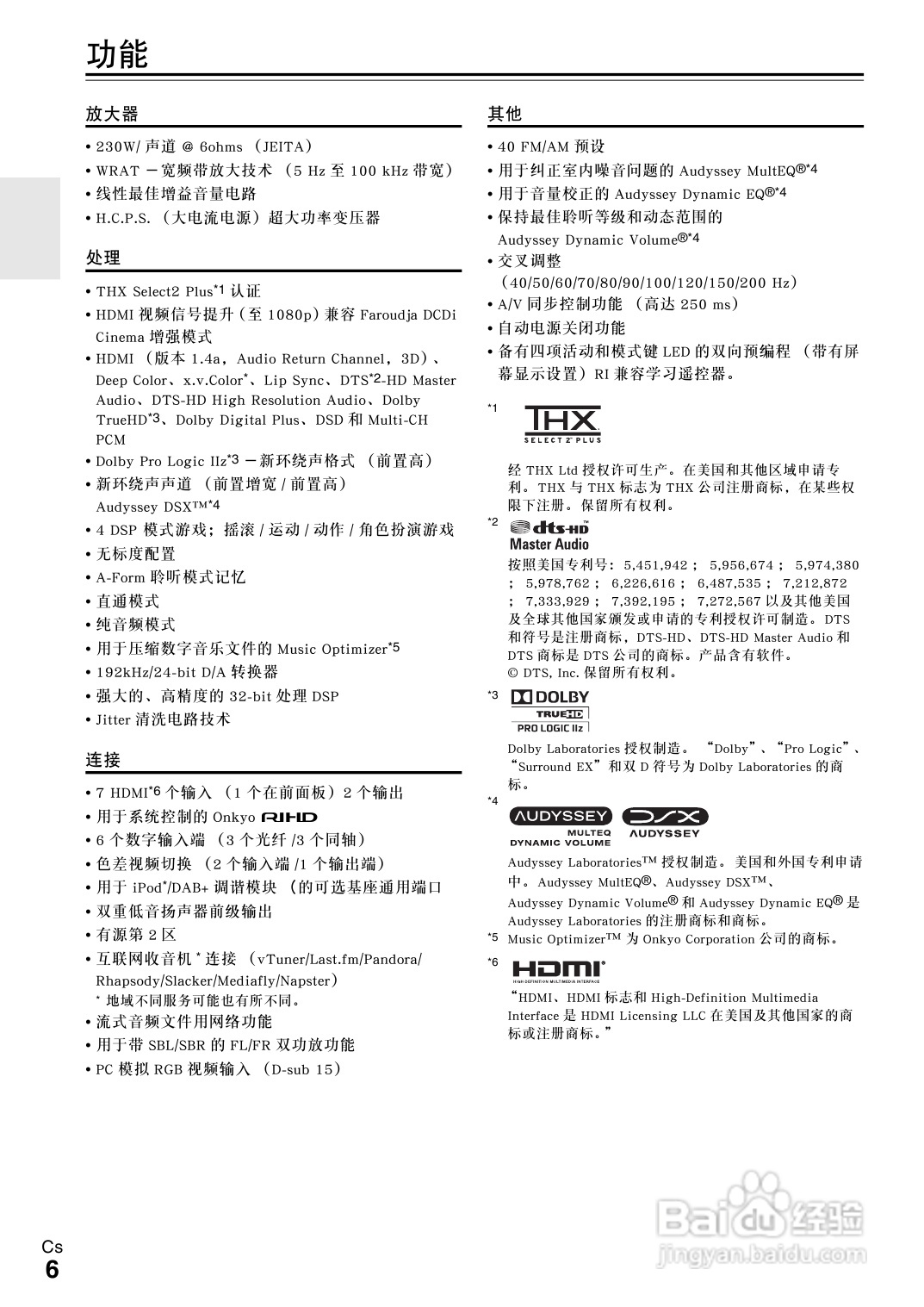 安桥TX-NR808接收机使用说明书:[1]