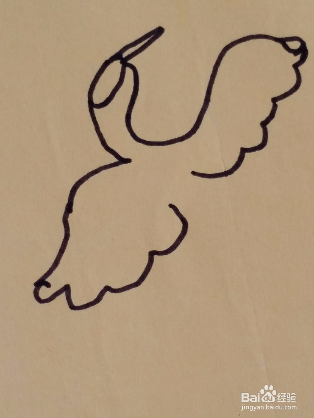 幼儿仙鹤手绘画法