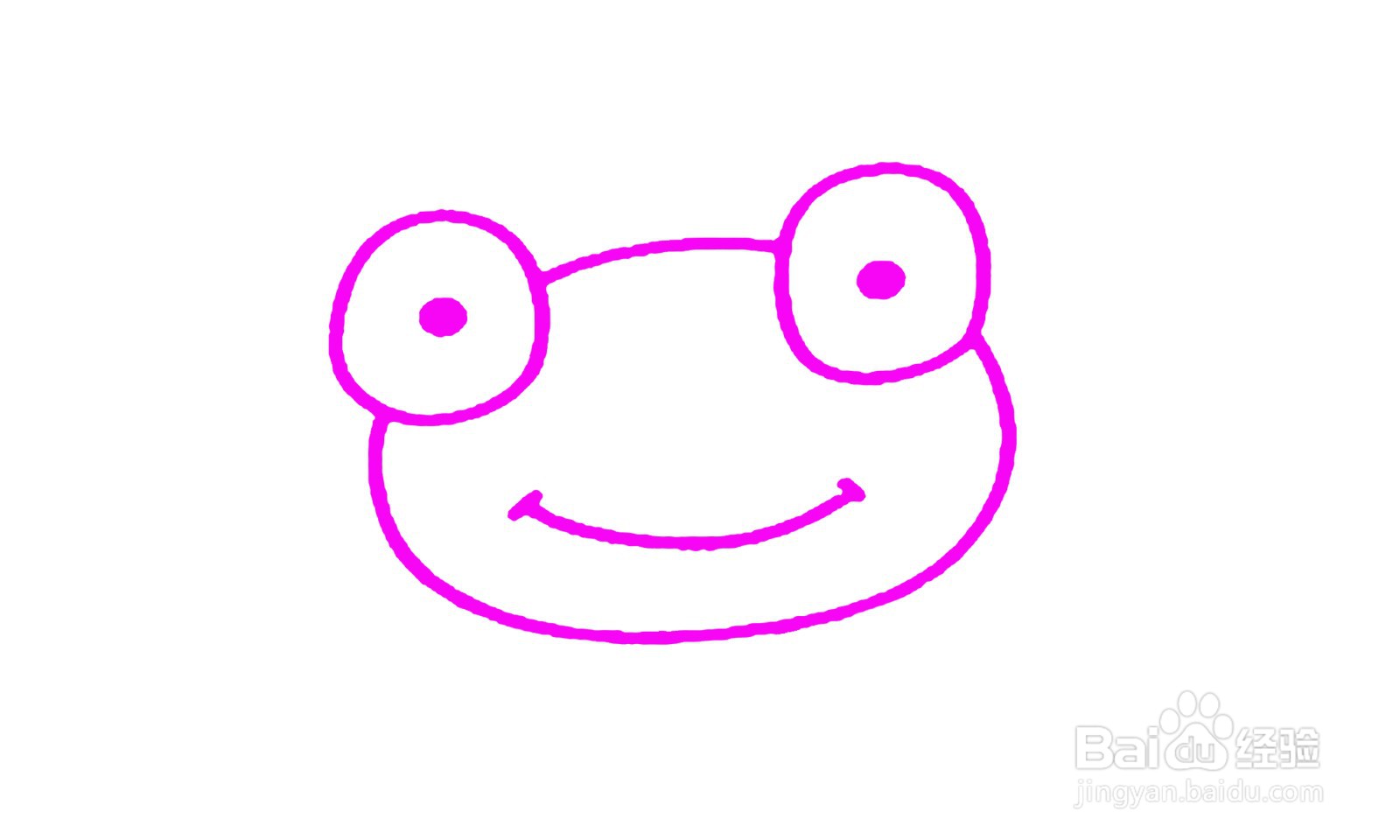 如何快速画出一只青蛙简笔画?