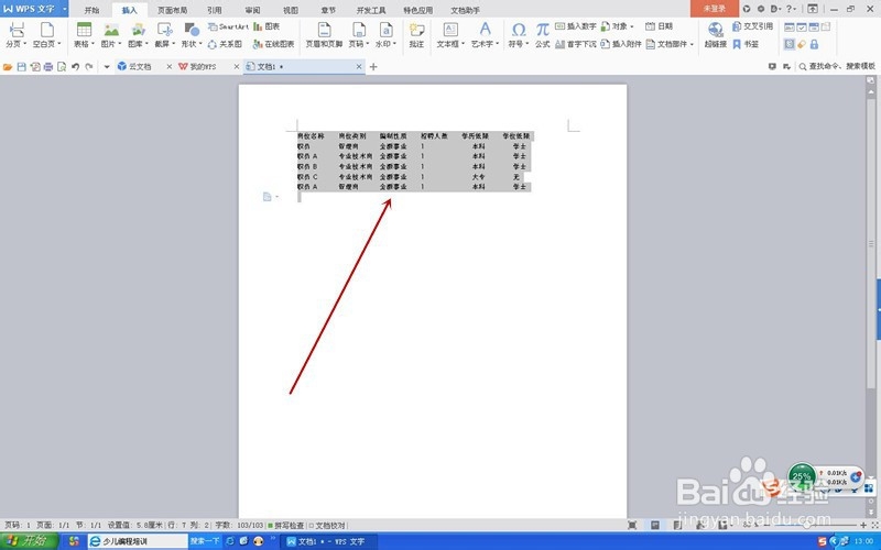 如何给word文本加上表格？