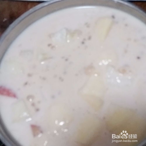 夏季饮品苹果西米露