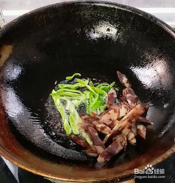 腊肠炒四季豆