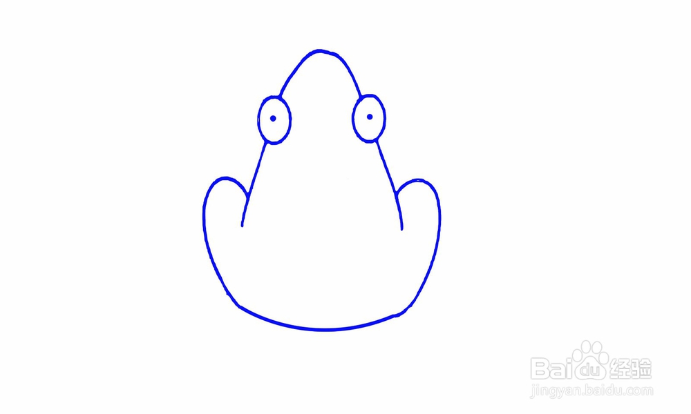 简笔画青蛙的背影如何画?