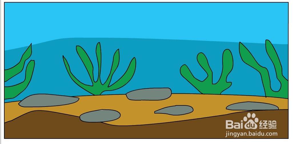 flash绘制海底世界的背景