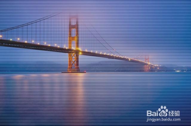 PS--利用“图案图章工具”绘制图片的百页窗效果