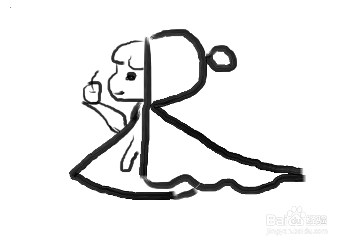 画图工具怎么画一个小红帽