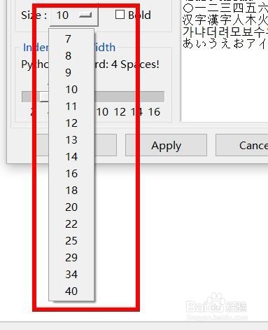 Python如何设置编译环境的字体大小