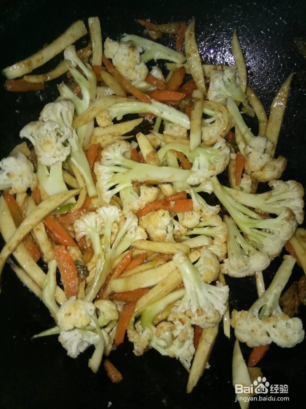 花菜茭白炒胡萝卜 素食主义