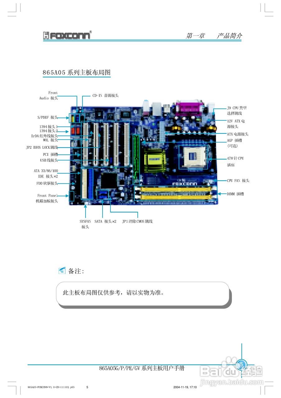 富士康865A05-G-6LS型主板使用手册:[1]