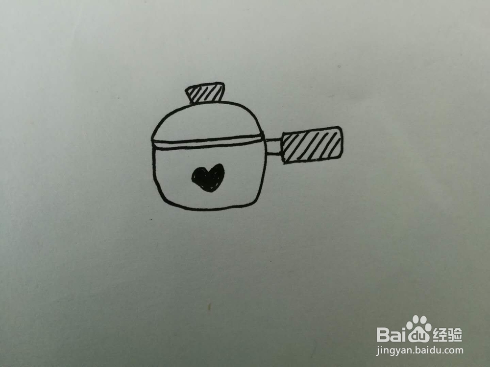 简笔画小奶锅