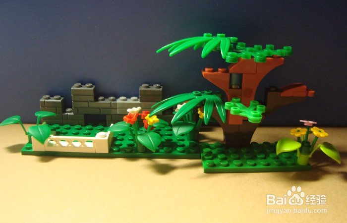 如何用积木拼装公园学习唱歌的场景