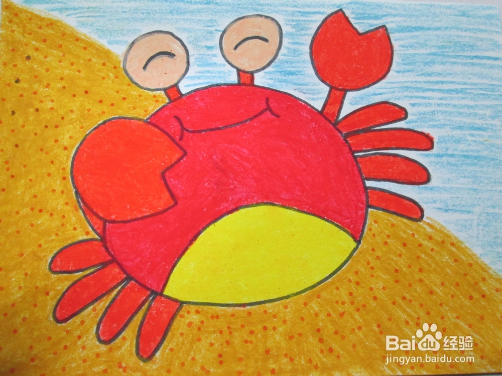 <b>儿童学画小动物：[7]螃蟹的画法</b>