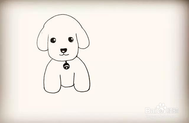 可爱的卡通小狗简笔画怎么画呢