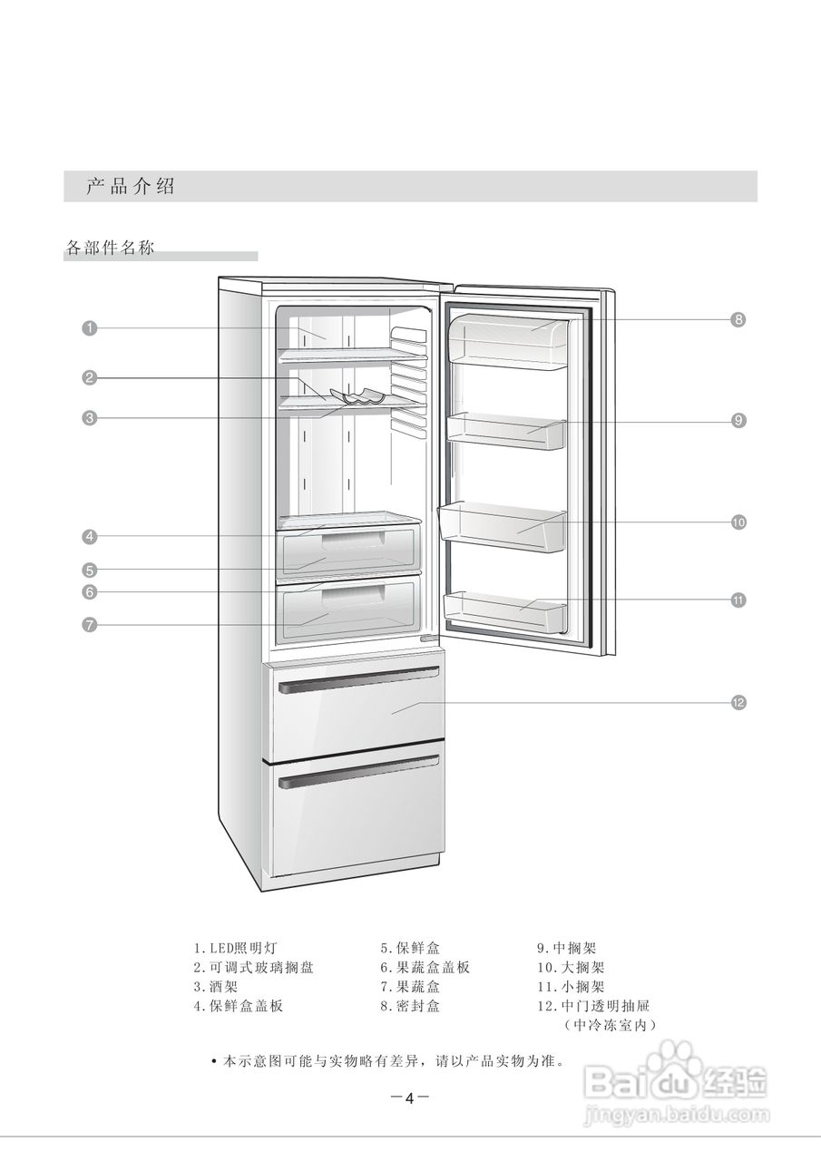 惠而浦BCD-315WE3GC100冰箱使用说明书:[1]