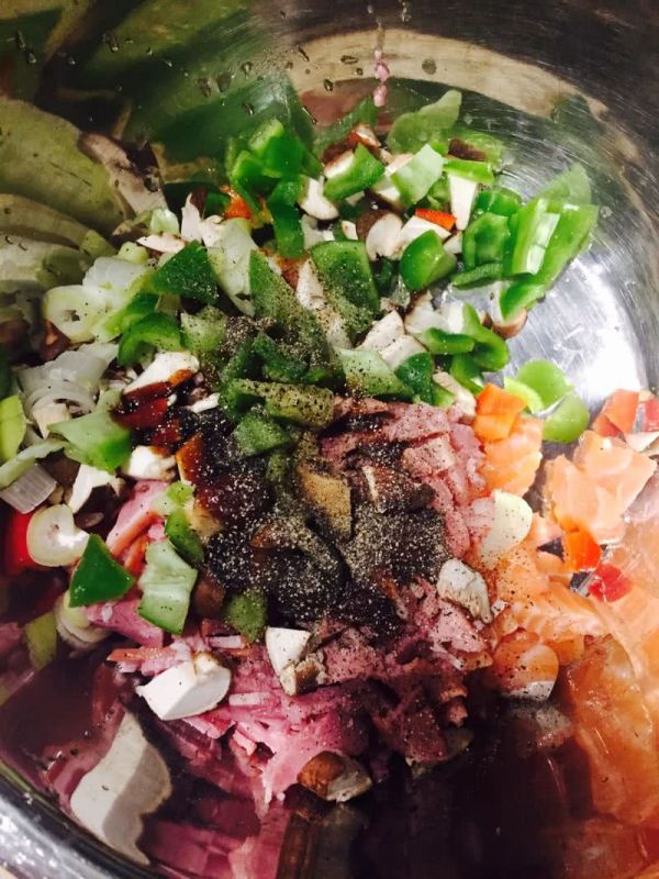 三文鱼培根土豆塔