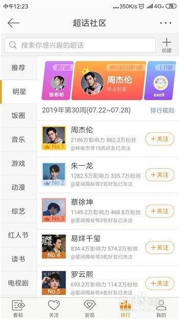 微博怎么查看明星超话排行榜