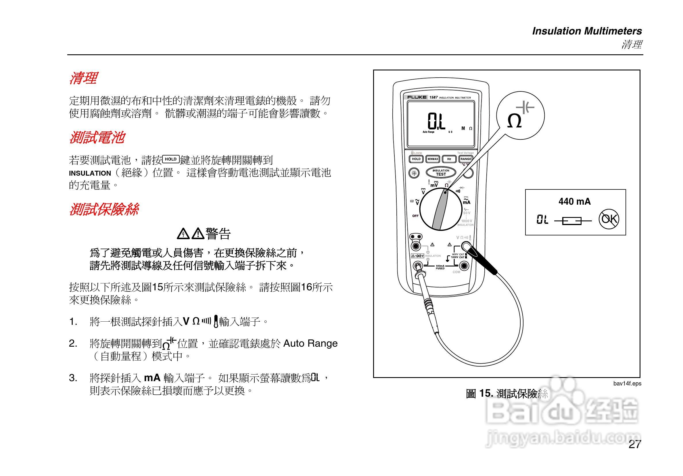 福禄克Fluke 1587绝缘万用表使用说明书:[4]