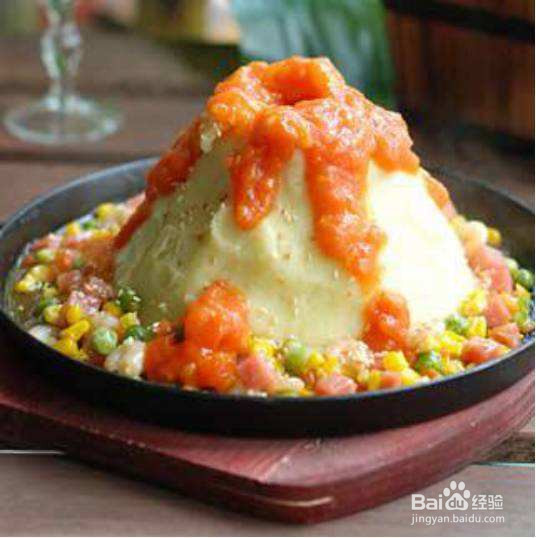 抖音超火的的网红火山土豆泥怎么做的