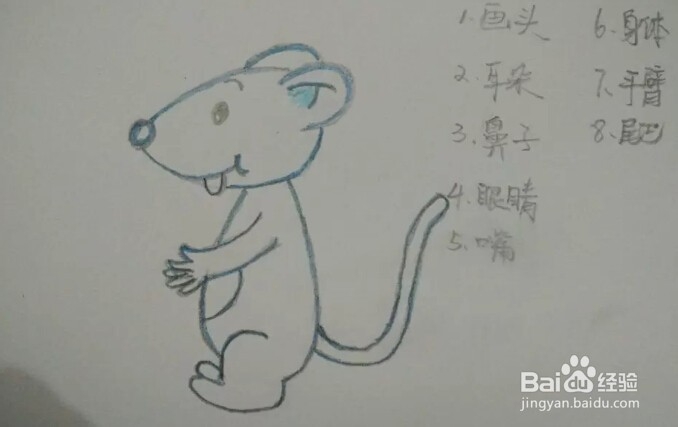 简笔画动物：[1]中国生肖-鼠