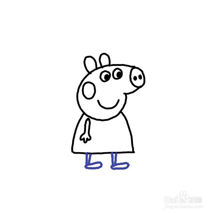 如何画小猪佩奇简笔画-分步图解