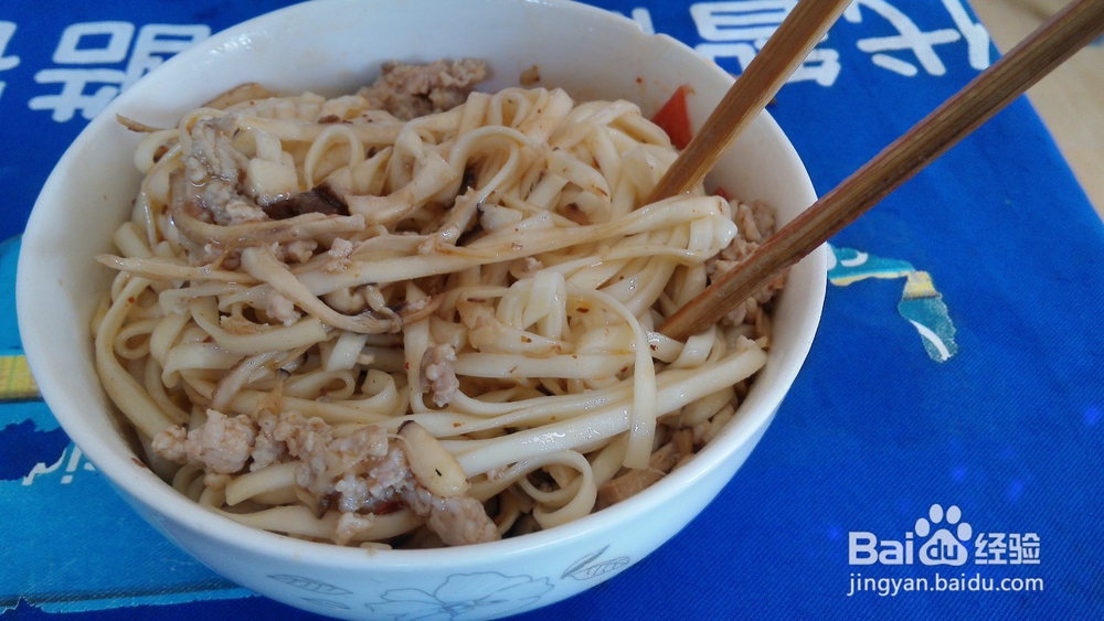 香菇肉沫面的制作方法