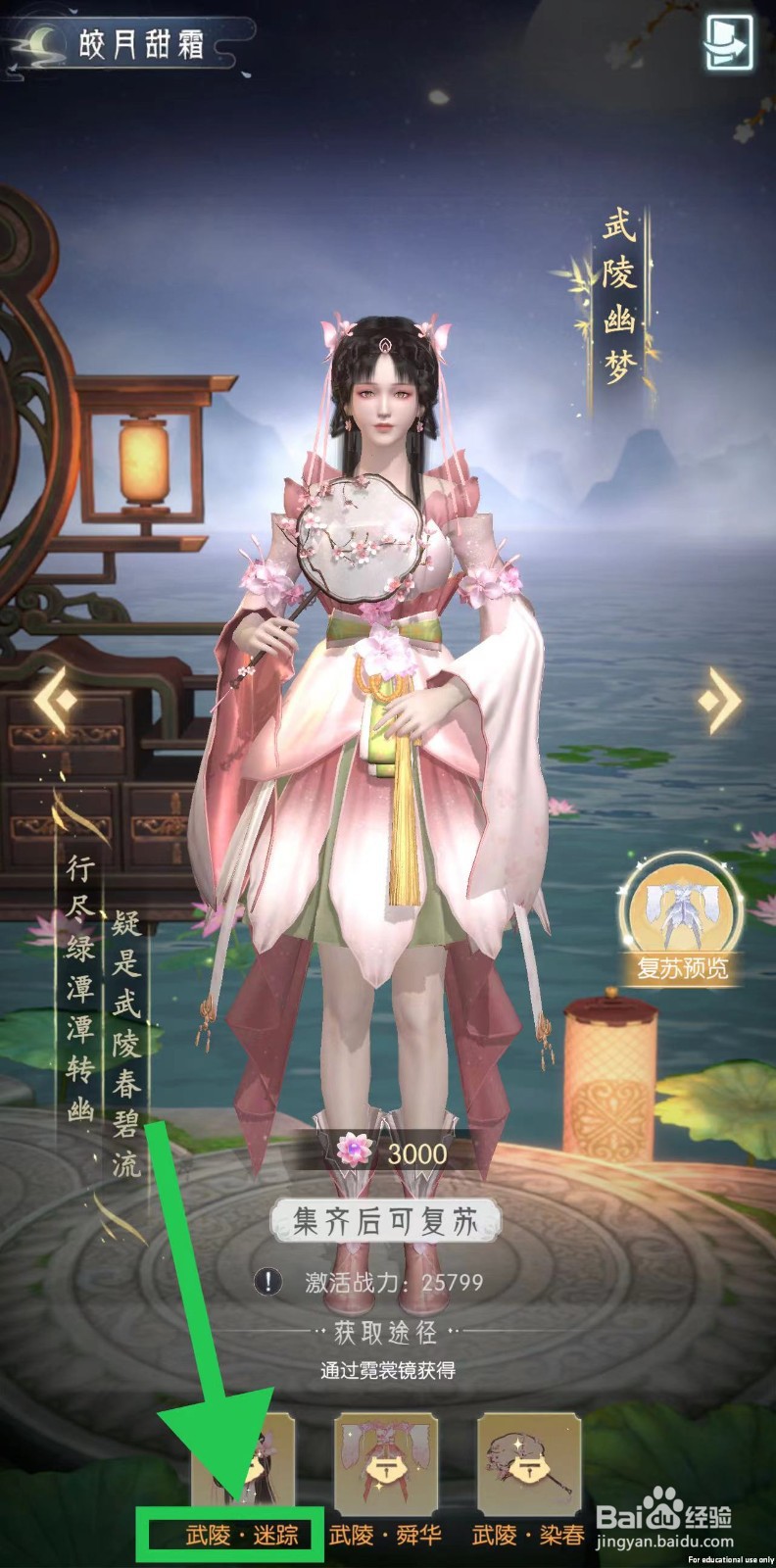 盛唐烟雨怎么查看皎月甜霜的武陵·迷踪