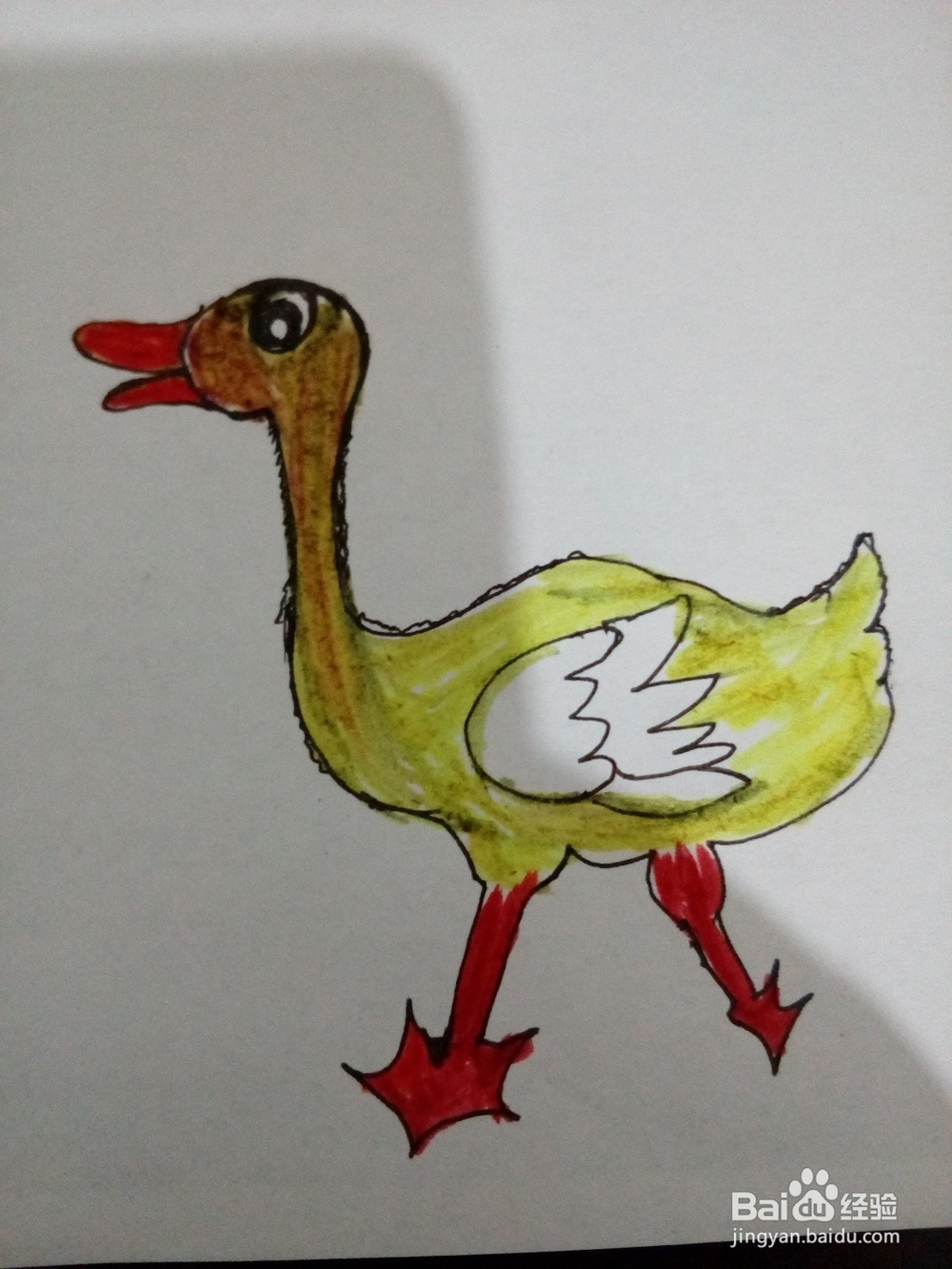 怎样简笔画可爱的小黄鸭